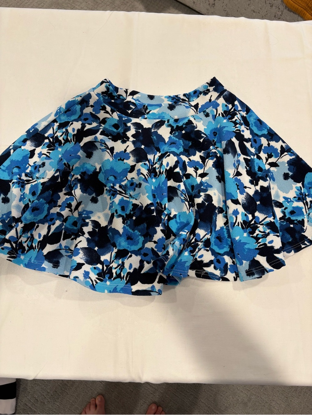 Un Deux Trois Blue Floral Circle Skirt